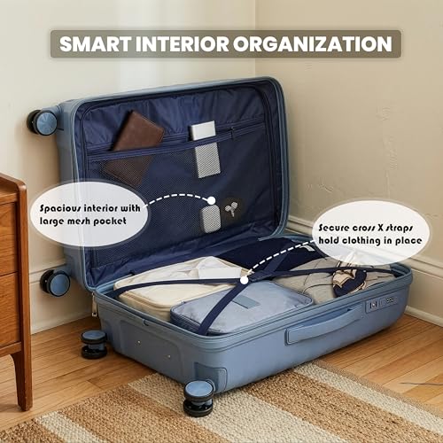 Image of Sarjah Polypropylene Suitcase Trolley Bag Set of 3 | Spinner Luggage | TSA-Type Lock, 360 Dual Spinner Wheels, Aviation-Grade Telescopic Handle, Matte-Gloss Finish