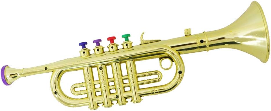 Amazon ラッパ トランペット 騎兵トランペット ホーン 3色キー 楽器玩具 吹奏楽器 ゴールド ラッパ 吹奏楽器 おもちゃ