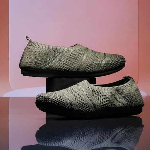 Image of ASIAN ZERI-02 Women's Knitted Slip-On Casual Shoes | Lightweight, Memory Foam, Flexible & Breathable Footwear for Walking, Travel & Casual Use