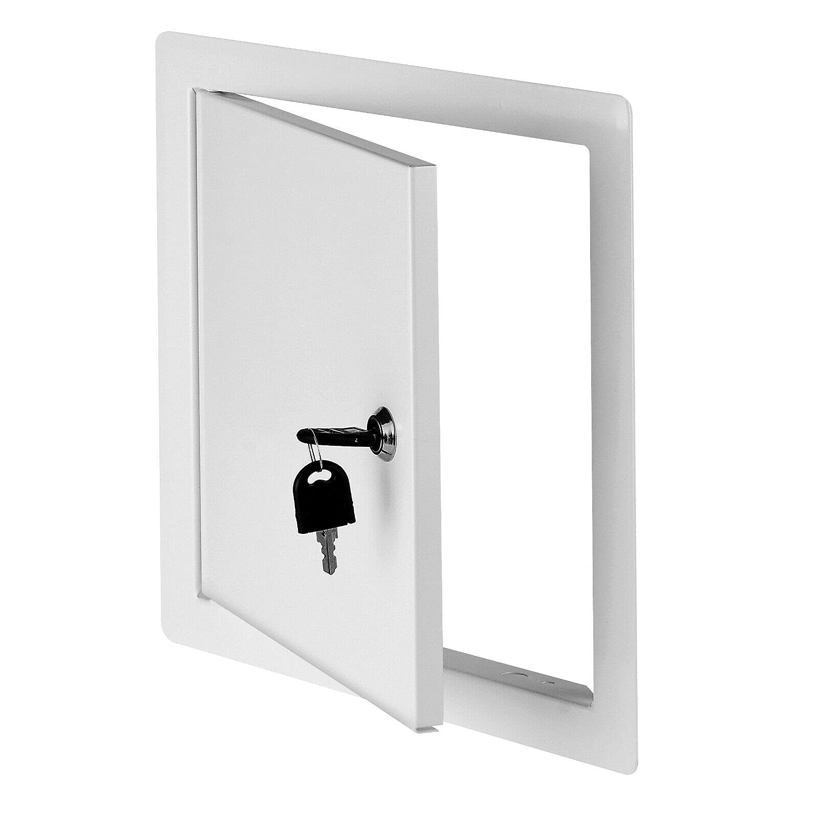 SolaDirect 500 mm x 500 mm White Metal Access Panel with Lock Inspection Door Hatch Vision Point