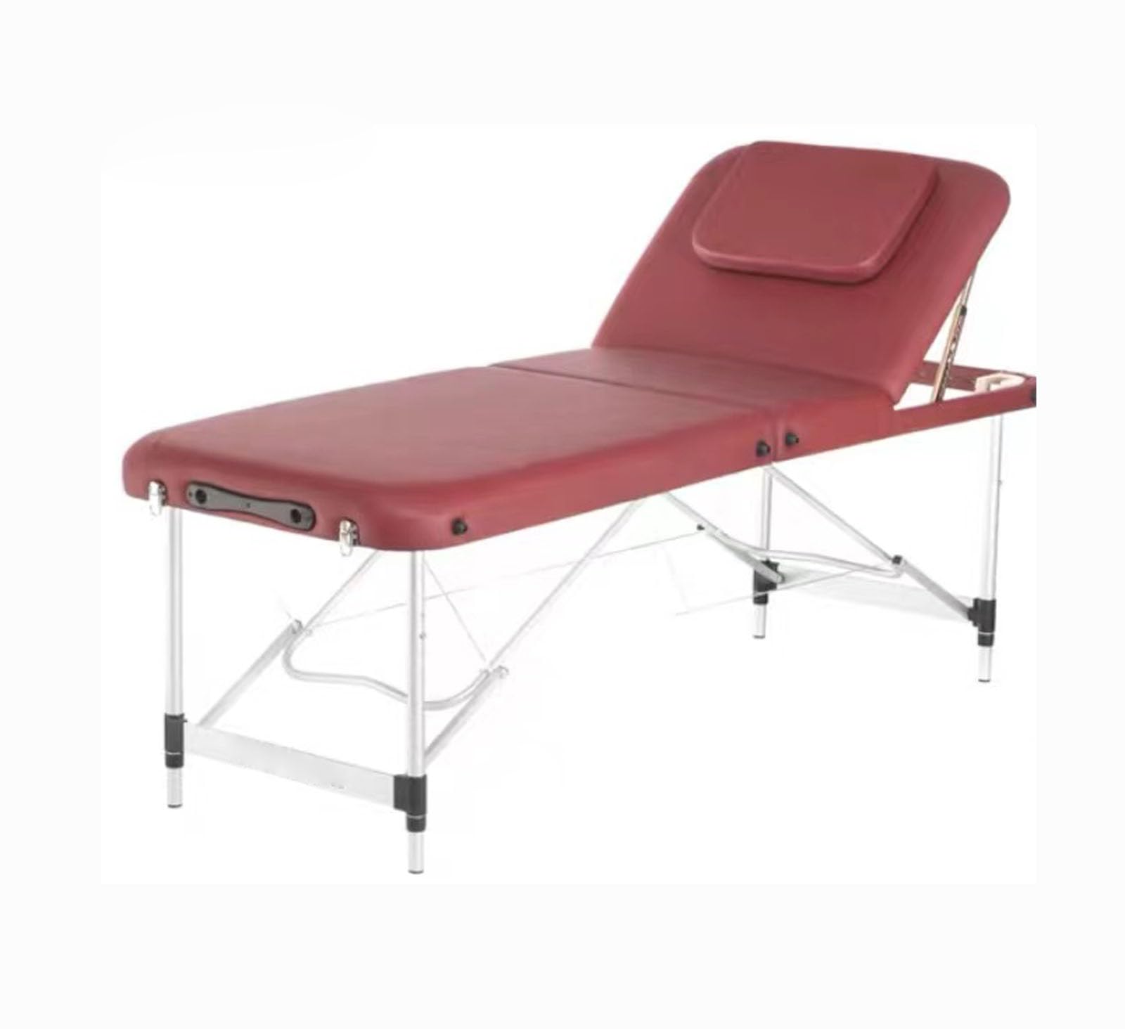 Mesa de Masaje Cama de Masaje portátil Cama de SPA Plegable de Aluminio 73 Pulgadas de Largo 3 Plegables con Estuche de Transporte Altura Ajustable (W60cm) ()
