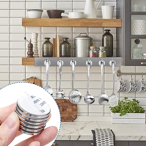 Super Strong Neodymium Disc Magnets with Double-Sided Adhesive, Powerful Permanent Rare Earth Magnets. Fridge, DIY, Building, Scientific, Craft, and Office Magnets, 1.26 inch D x 1/8 inch H - 4 Packs