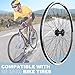 18/20/24 Inch Bicycle Wheelset - 14Gx32H Spokes with ED Brass Nipples - 100mm Front/135mm Rear QR Hubs - 6-Bolt Disc Brake Compatible Release for 6-9 Speed Bikes (Front, 26 inch)