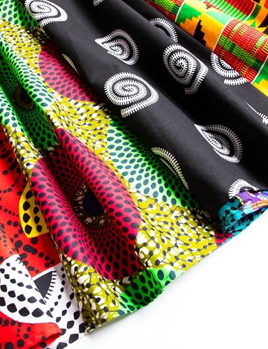 SHENBOLEN Women African Long Skirt Ankara Splic Fabric Skirts One Szie4