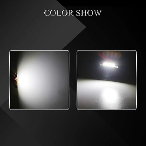 Miniatura 10 de EverBright - Bombilla LED de 1.102 in para espejo de visera de automóvil, 14V1CP 6641 6612F, bombilla LED festoon de 12 V, 3030-4SMD, paquete de 6