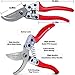 HyleJhJy Pruning Shears with Stainless SK5 Steel Blades+Straight Tip Gardening Shears Garden Shears Garden Clippers Florist Scissors Hand Pruners Garden Tools Gardening Tools Set,Red