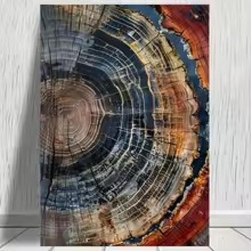 Toile abstraite arbre coloré moderne pour un salon lumineux