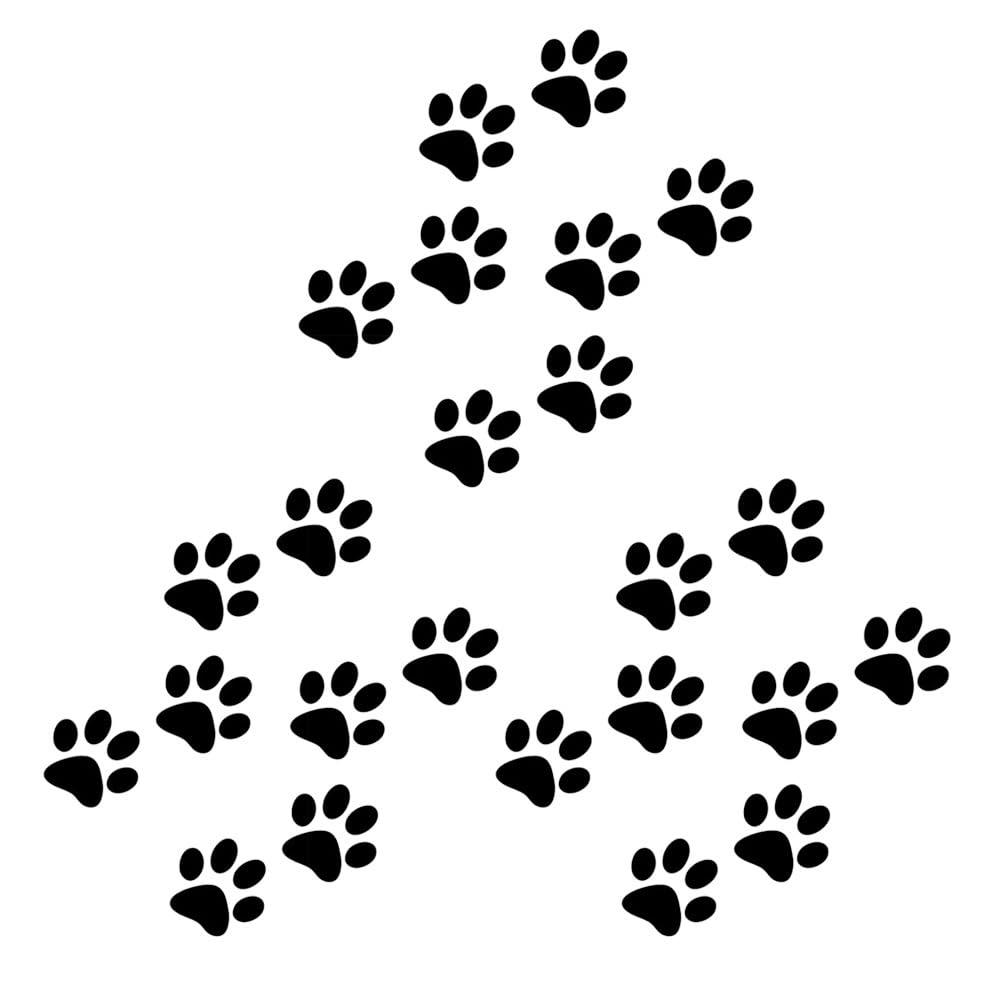 DRESSOOS 24 Pcs Cat Footprint Car Decals Cute Print Stickers for Car Body Decoration Cat Accessories for Vehicle Enthusiasts Ideal