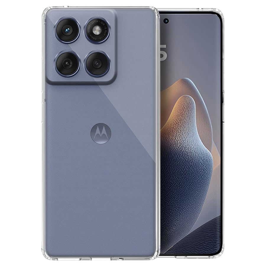 Image of Soft Silicone TPU Flexible Back Cover Compatible with Motorola Edge 60 Fusion 5G