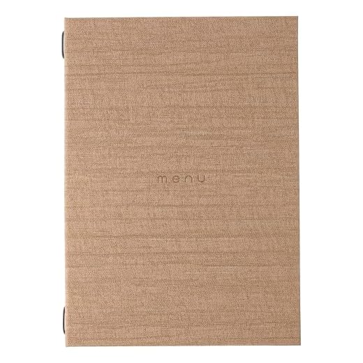 DAG Style, Portamenu Ristorante A4 Linea Italy, Menu Ristorante con scritta "menu" Colore Sabbia, PU, 100% Made in Italy