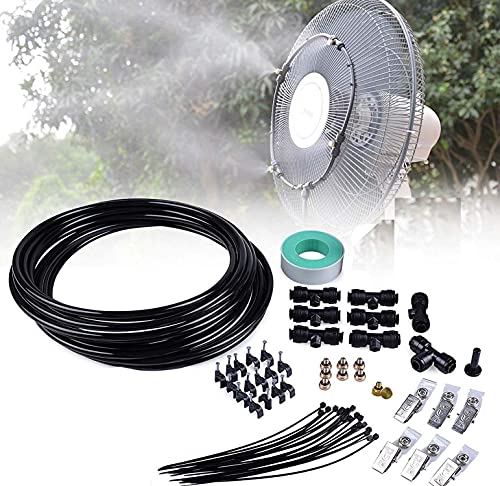 Image of DIY Crafts 9 Pcs Mist Set, Multi Accessories Misting Fan Set, Mist Cooling System Fan Misting Kit for Animal Plants Swimming Pool Cooler Tube H(9 Pcs Mist Set, Multi Accessories Misting Fan Set)