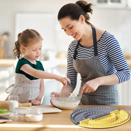 Tortilla Sealer,SELERS,Tacos tortilla crimper Maker Large,Removable & Adjustable Crust,Quesadilla crimper for 4''-6''-8''-10 Wraps, Burritos,Pasties,Tortilla,Dumplings,Sandwich,Grey Yellow by SELERS - Used condition - Image 8
