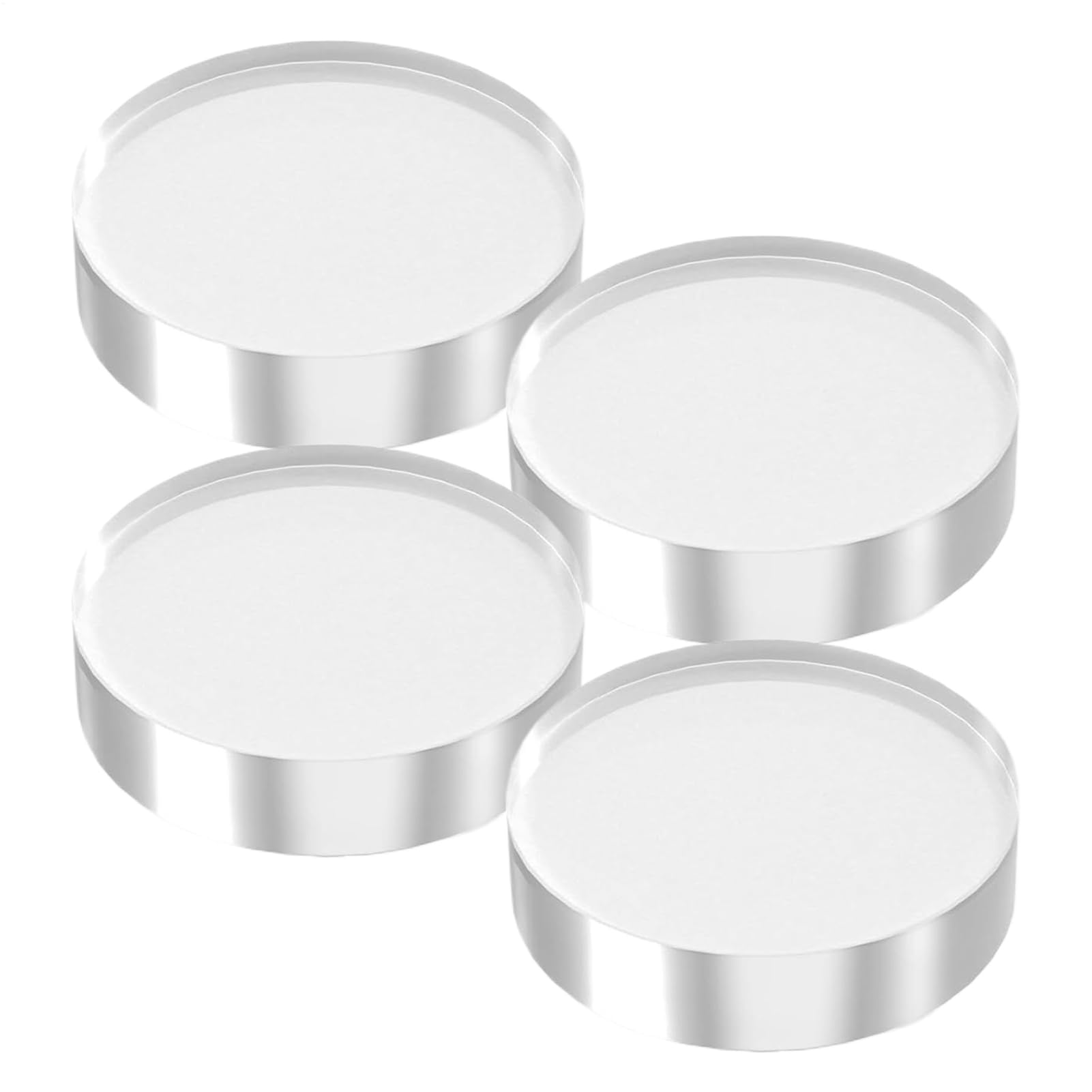 Acrylic Base Stand, Clear Round Support - Round Acrylic Display Block | for Perfume Ring Cake Agate Small Collectible Art Craft Workplace Home Bookshelf Counter