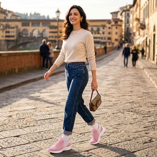 Image of Padgene Womens Sneakers Lightweight Tennis Walking Shoes Sports Running Shoes for Woman Mesh Breathable Gym Fashion Sneakers Athletic Comfortable Casual