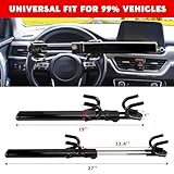 Turnart Steering Wheel Lock Anti-Theft Device Key Lock Retractable Car Lock with 3 Keys for Car Security Universal Fit for Auto/SUV/Van/Truck (Black) - Image 3