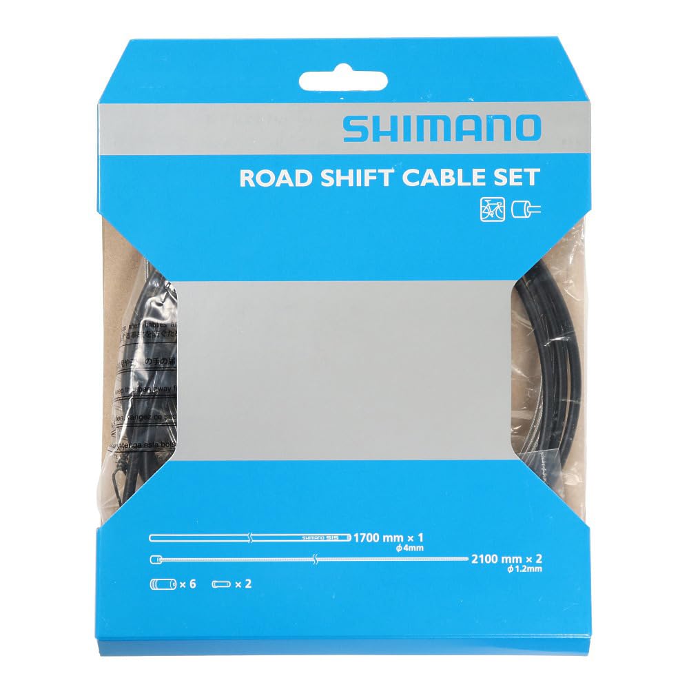 SHIMANORoad Gear Shift Inner Outer Bike Cable Set Y60098501, Black