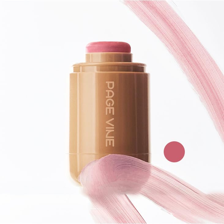 Pocket Blush Stick, 3-In-1 Buildable Natural Matte Blush Stick for Cheeks, Eyes, and Lips, Hydrating Formula, Non-Greasy, All Day Wear, Easy Application. 0.18 Ounce (05#Sleep Girl)