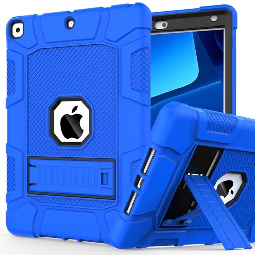 Rantice iPad 9th Generation Case, iPad 8th Generation Case, iPad 7th Generation Case, Hybrid Shockproof Rugged Drop Protection Cover with Kickstand for iPad 10.2'' (Blue+Black)