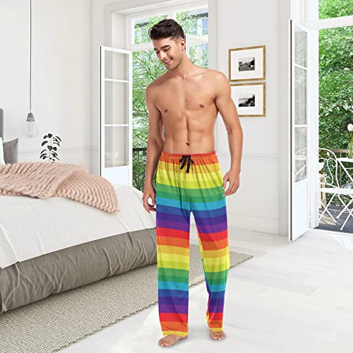 Pantalon pyjama pour homme à rayures multicolores taille L - 7