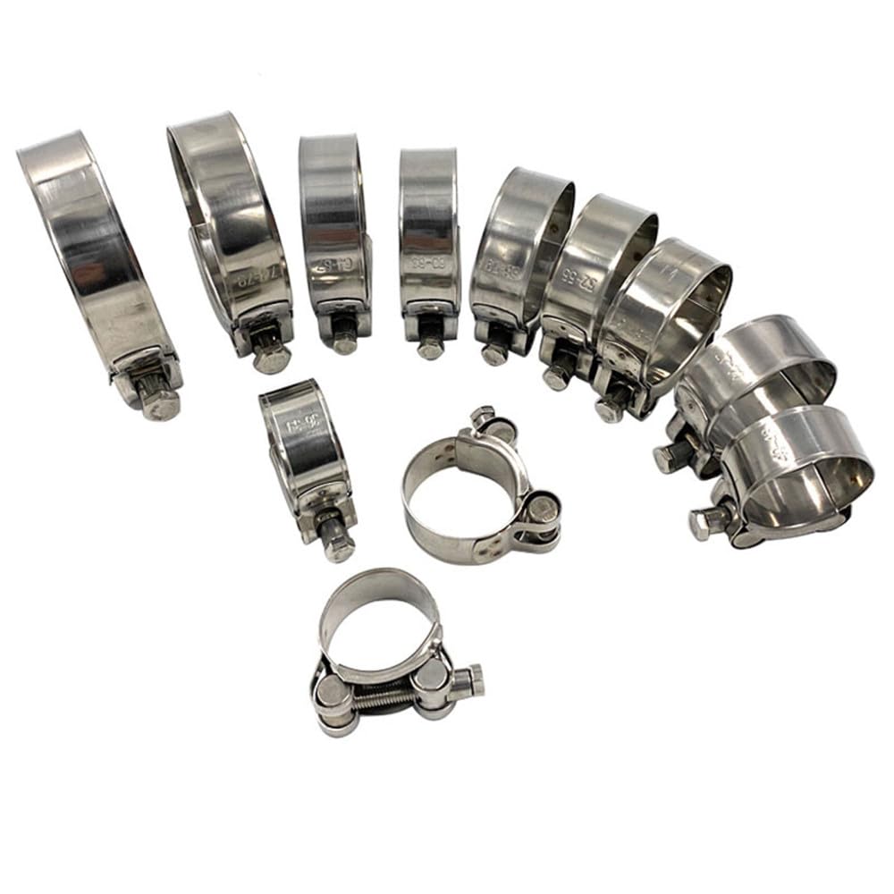 Jubilee Clips - Morsetto per tubi in acciaio inox, circolari, per tubi dell'acqua, carburante, morsetti di fissaggio per tubi dell'acqua, 56 mm, 59 mm
