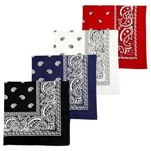 Opiniones de Bandanas que Puedes Comprar On-line. 48 4 Piezas Paliacates Para Hombre, Paliacate, Bandana, Mascadas Mujer, Mascadas Mujer Seda, Adecuado Para Pañuelos En La Cabeza, Pañuelos, Máscaras, Pulseras, Decoración De...