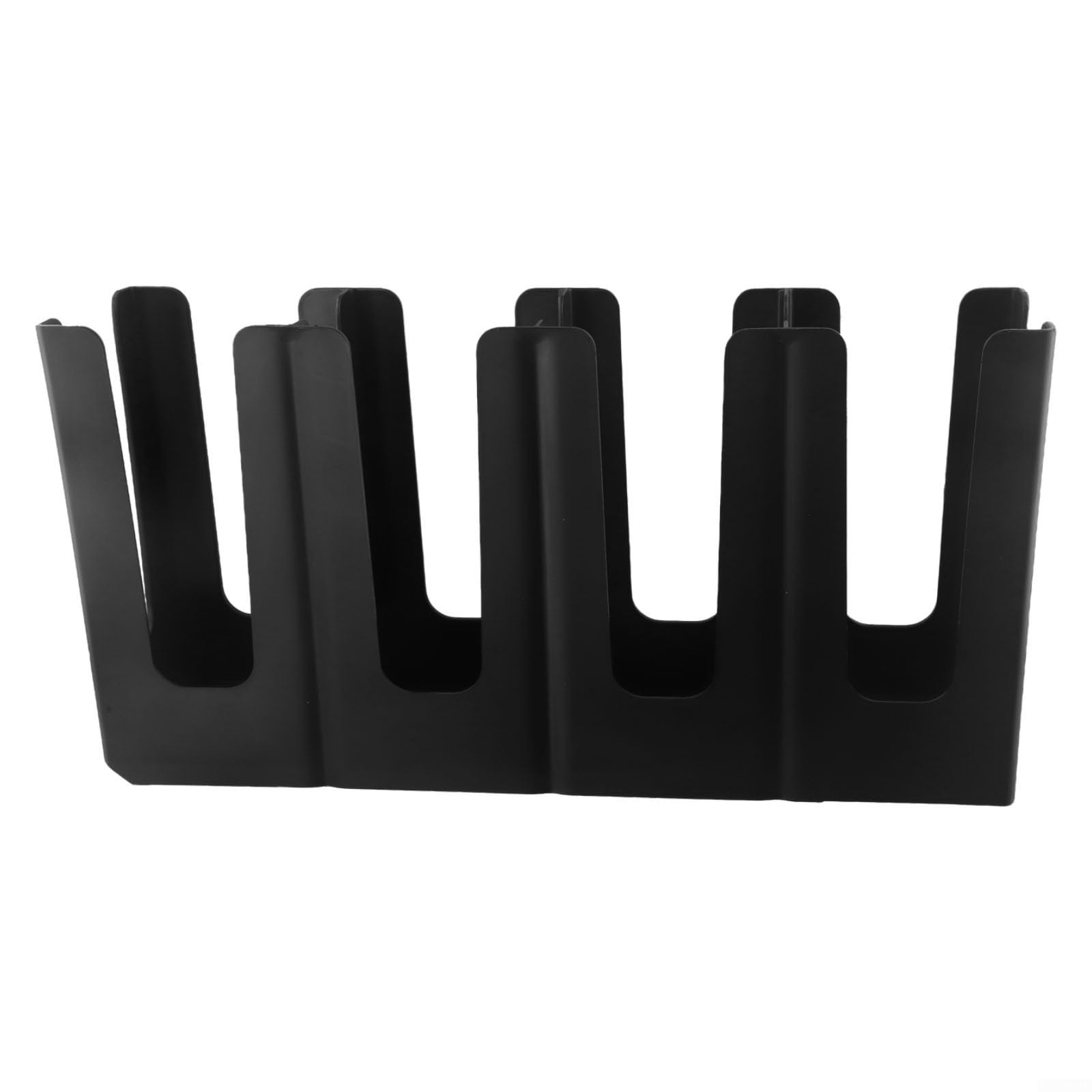 Porte-gobelets et couvercles commerciaux, distributeur pliable à 4 compartiments avec hauteur réglable pour tasses à café en papier, support de rangement en polypropylène noir