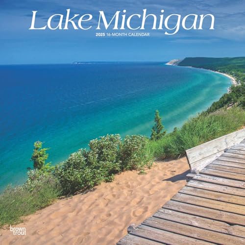 Lake Michigan | 2025 12 x 24 Inch Monthly Square Wall Calendar...