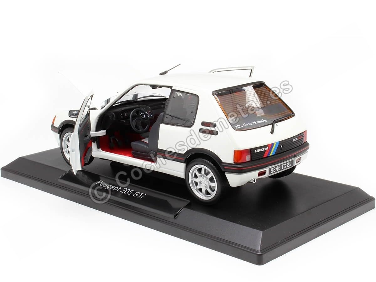 Norev - Peugeot 205 GTI 1.9 1989 Meije White 1:18 Miniature, 184842