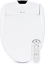 Brondell Bidet Toilet Seat S1400, Smart Toilet Seat, Dual Stainless-Steel, Self-Cleaning Nozzle With Clean Plus Technology, Endless Warm Water Bidet, Warm Air Dryer-Nightlight, Heated Seat, Elongated