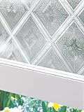 Artscape Diamond Glass | Decorative Privacy Window Film with Textured Glass Pattern | Non-Adhesive & UV Protection | Easy to Apply & Removable | 24 x 36 Inches | Made in USA