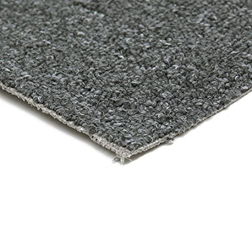 misento Teppichboden Henry Auslegware Meterware Bodenbelag für den Privatbereich Schlingenware zuschneidbar und einfach zu verlegen Anthrazit 400 x 500 cm