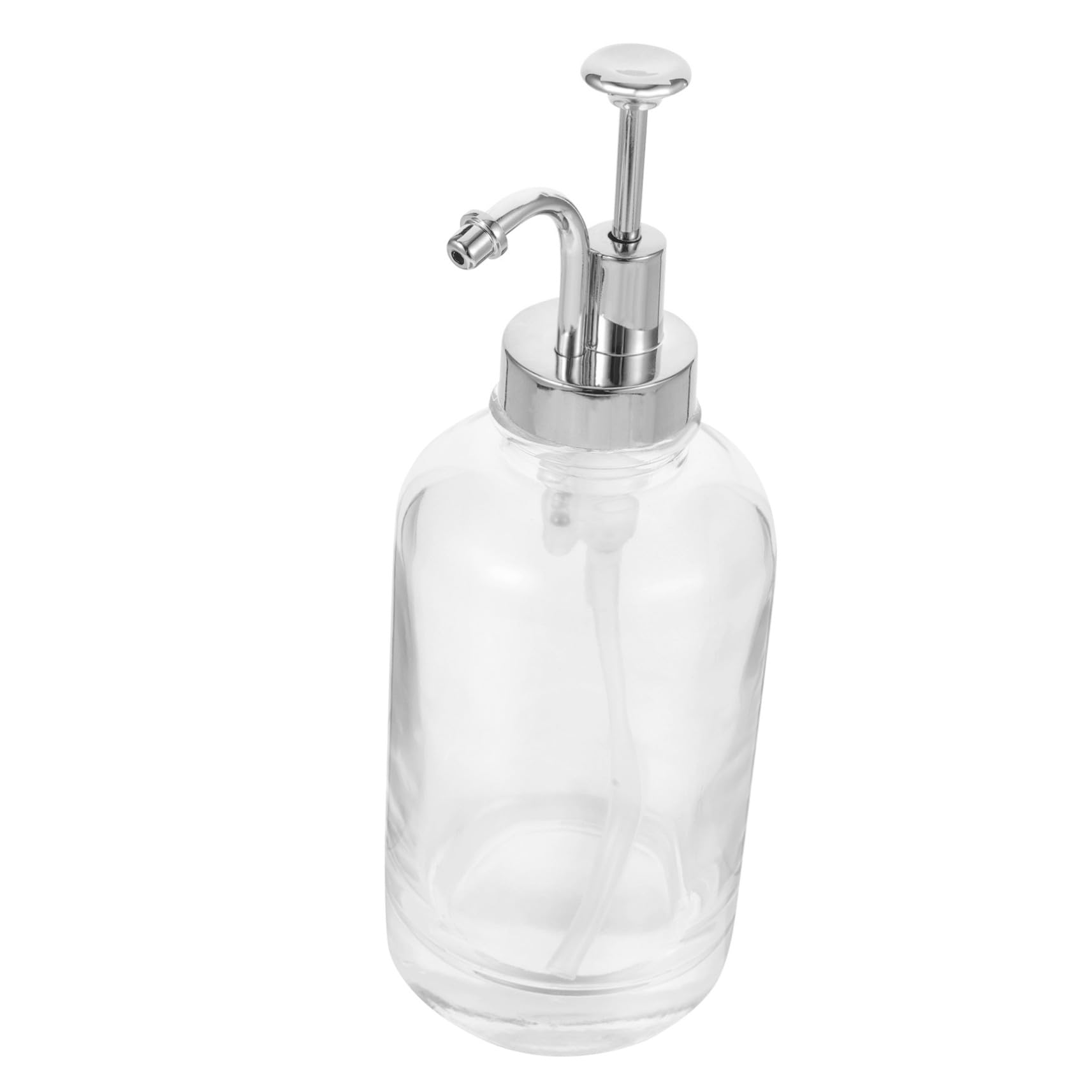 Ipetboom Sirupspender Glas Edelstahl Sirupflasche Pumpflasche Für Küche Café Mit Auslaufschutz Und Rührstab Mehrzweck Sirupbehälter Für Süße Getränke Und Honig