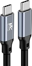RoiCiel USB-C to USB-C Cable, PD Compatible, 100W/5A Rapid Charging, Video Output at 4K @ 60Hz, USB 3.2 Gen2 Standard 20 Gbps Data Transfer, Compatible with Type-C Models, E-Marker Diameter: 0.2