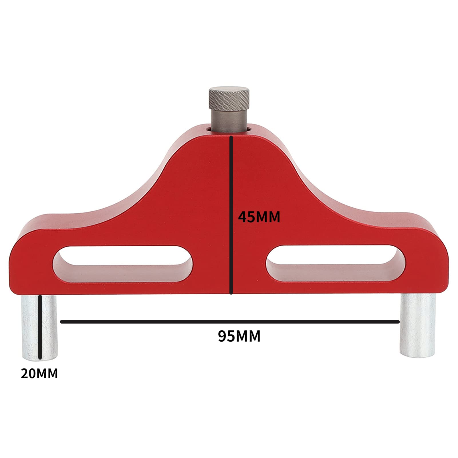 95mm Center Scriber Line Scriber Aluminum Alloy Woodworking Marking Tool Marking Center Finder Tool Wood Scribe Marking Fits 10mm Thick Pen Blue/Red(Red) — Amazon image 3