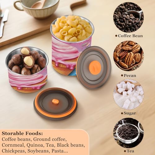 Envase hermético para café de acero inoxidable 900ml miniatura 5