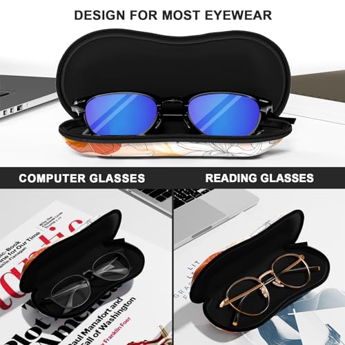 Image of Sunglasses Soft Case, Ultra Light Portable Neoprene Zipper Glasses Case for Men Women