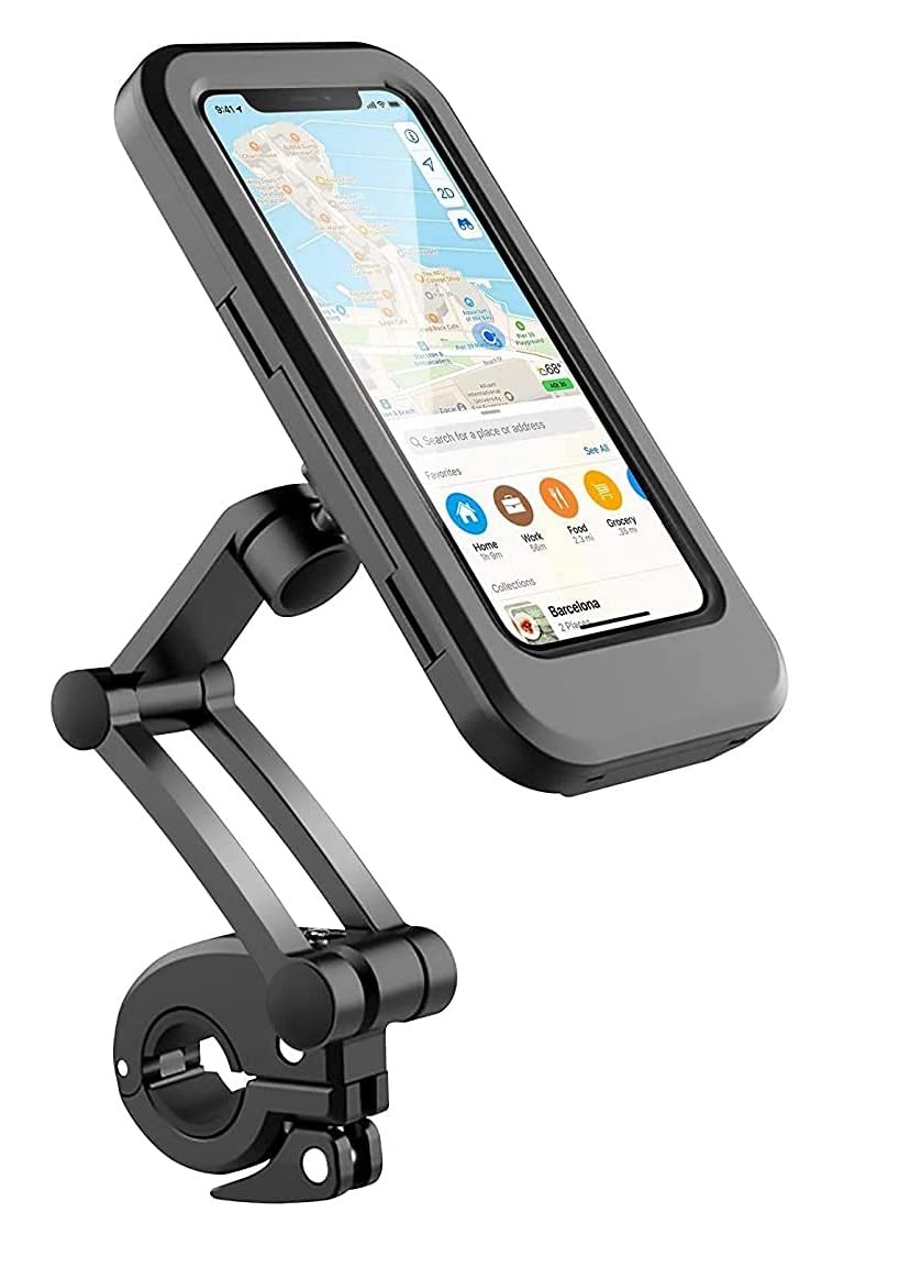 Aow Attractive Offer World Cell Phone Holder 360 Rotation Motorcycle Phone Case Universal Handlebar Phone Mount with Sensitive Touch Screen Fit