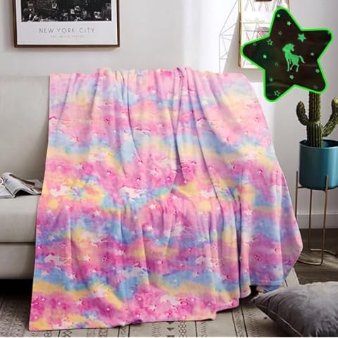 HZVRTN Children's Luminous Unicorn Blanket Cover