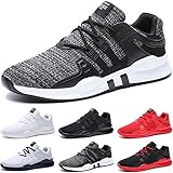  SITAILE Herren Sportschuhe Atmungsaktiv Gym Turnschuhe Leichtgewicht Laufschuhe Lace Up Freizeitschuhe Trainer Outdoor Sneaker Shoes, Grau, 45 EU