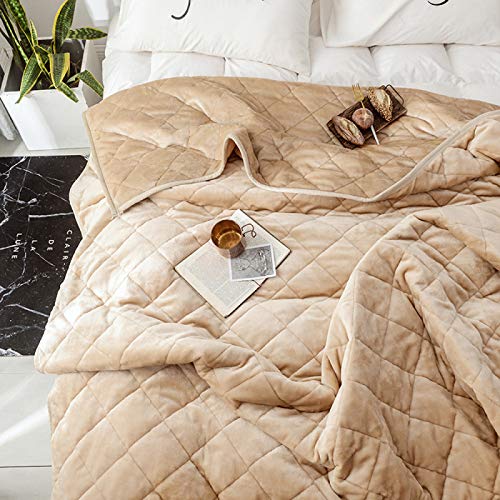 Couverture Polaire Lit Jette Marron Moelleuse pour Soirée Hivernale Cosy 150x200