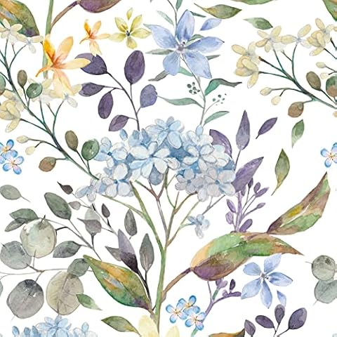 VEELIKE Papel Pintado Autoadhesivo Flores Blancas Cover
