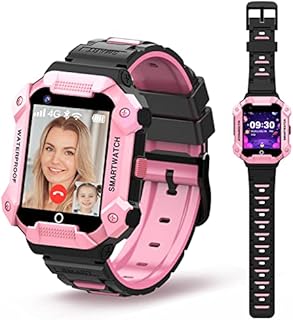 Kinder 4G GPS WIFI Smartwatch Telefon , Kinder HD Touchscreen Handy Uhr für Kind mit Anti-Verlorener GPS W-lan LBS Ortung Tracker, MP3, Videoanruf, SOS, Voice Chat, MP3, Pedometer, APP Verwaltung