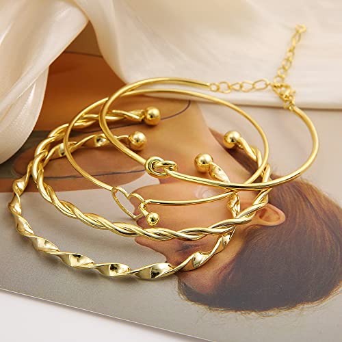Image of Shining Diva Fashion Stylish Multilayer Gold Plated Bangle Bracelet for Women and Girls