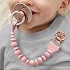 Itzy Ritzy Silicone Pacifier Clip – 100% Food Grade Silicone Pacifier Strap with Clip Keeps Pacifiers, Teethers & Small Toys in Place Features One-Piece Design & Cord (Pink) #1