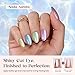 Beetles X Press Gel Nails Kit - Soda Aurora | 7 Colors Spring Cat Eye Press On Nails Short Almond | 224Pcs 16 Sizes All-in-One Kit With Nail Glue,Remover,Builder Top Coat,Nail Lamp Gift