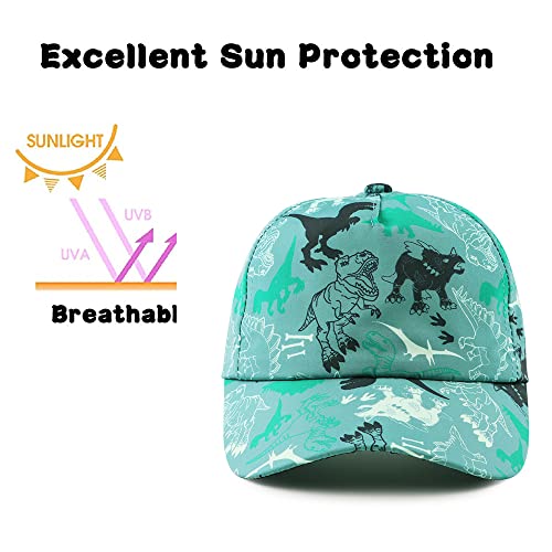 Dinosaur Kids Baseball Hat Caps Toddler Sun Hat Waterproof Quick-Dry Boys Girls Cap Adjustable Size for 2-6Y4