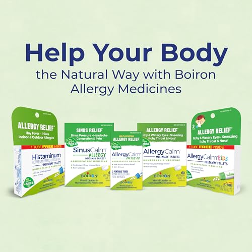 Boiron AllergyCalm Tablets for Relief from Allergy and Hay Fever Symptoms of Sneezing, Runny Nose, and Itchy Eyes or Throat - 60 Count - image 9