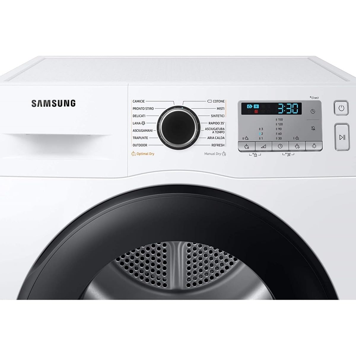 Samsung Secadora Crystal EcoDry DV90TA040AH/ET, 8 kg, bomba de calor, sin WiFi, sensor óptico seco, filtro 2 en 1, carga frontal, 60 x 85 x 60 cm