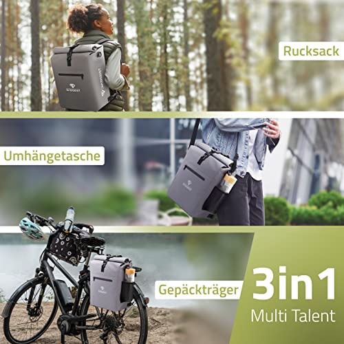 RADGEIST 3in1 Fahrradtasche für Gepäckträger - Fahrrad Rucksack - Gepäckträgertasche -...