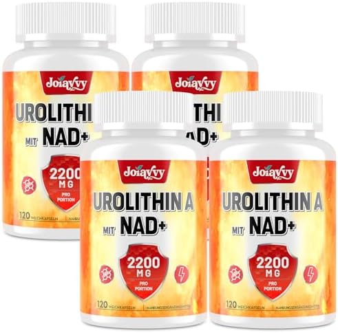 Urolithin A Weichkapseln 2000mg, mit 200mg NAD+, Mitochondrien-Ergänzung | 2200 mg pro Portion – konzentrierte 2-in-1 Weichkapsel-Formel mit ausgewählten Inhaltsstoffen